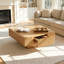  Table basse 35 po carrée en bois massif avec deux tiroirs de rangement-1462684906-1462684909