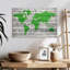 Carte du monde de citations de voyage de Senne - vert-108148084
