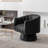 Faux Leather Upholstered Swivel Barrel Chair-135525716-170896852