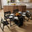 Folding Dining Table And Chairs, Space Saving Drop Leaf Kitchen Table With 4 Chairs And Storage, Extendable Small Dining Room Table With Wheels, No Assembly Required Solid Wood -126724180