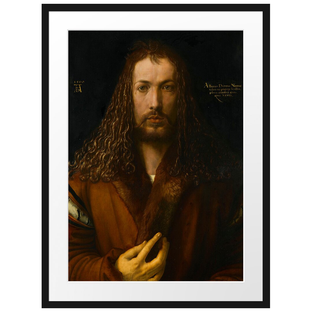 Gerahmter Grafikdruck Self Portrait von Albrecht Dürer