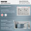 Ensemble d'évier de cuisine encastré à double cuve 50/50 Karran Quartz 33 "X 22"-54821660