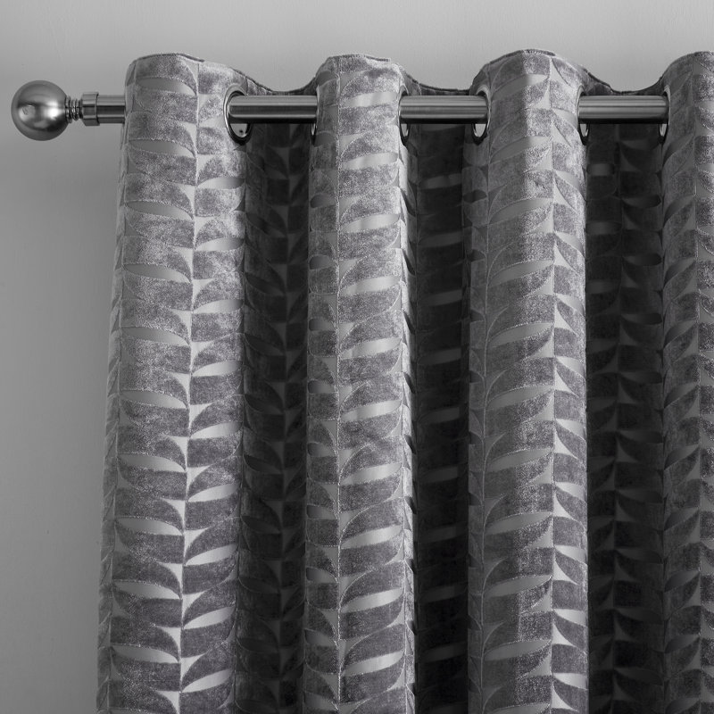 Kendal Room Darkening Curtain Pair, Charcoal Grey, Width 117 x Drop 137 cm