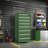 Green Drawer Tool Cabinet 23.6'' W Steel Middle Chest