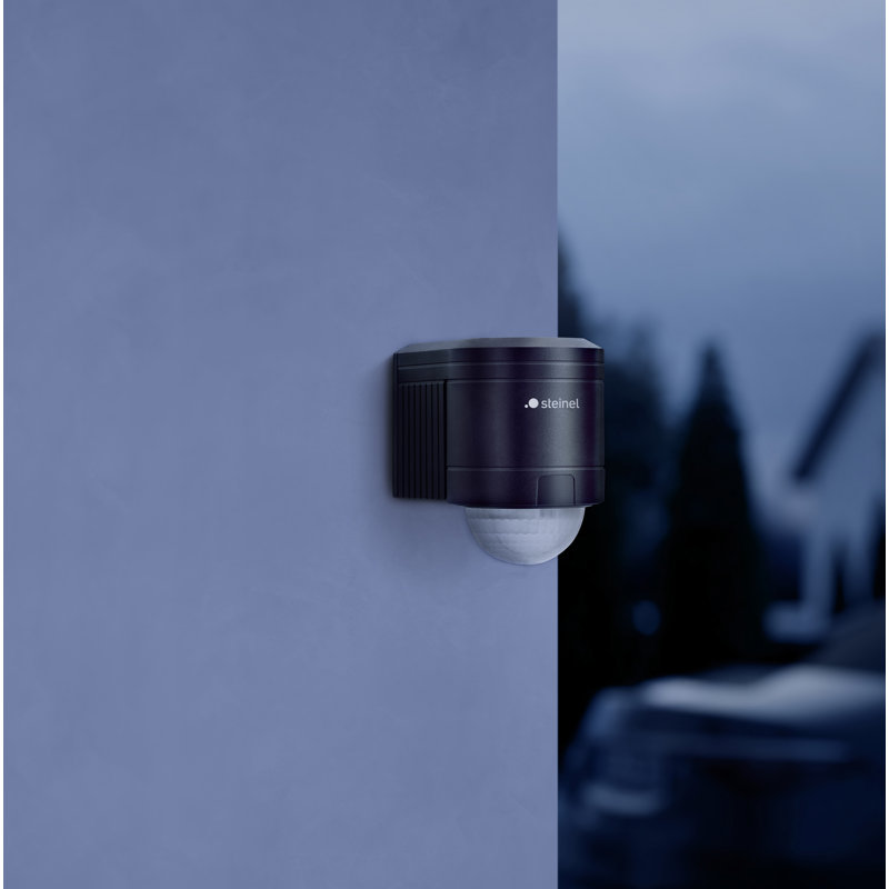 Motion Sensor IS 240 DUO PIR Corner Wall Mount 12 m Reach 1000 W, Black