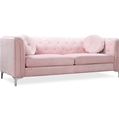 Velours rose avec capitonnage élégant et structure de couverture confortable