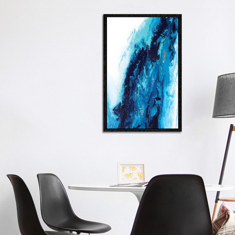 Poseidon 1 Piece Wall Art on Canvas, 101.6 cm H x 66.04 cm W, Black Framed