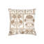 Warm Beige Blossom Field Linen Pillow 22x22 with Down Alternative Insert