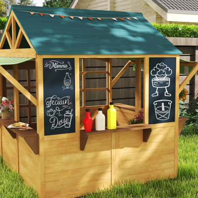 HOMCOM 173cm W x 117cm D Playhouse with Kitchen