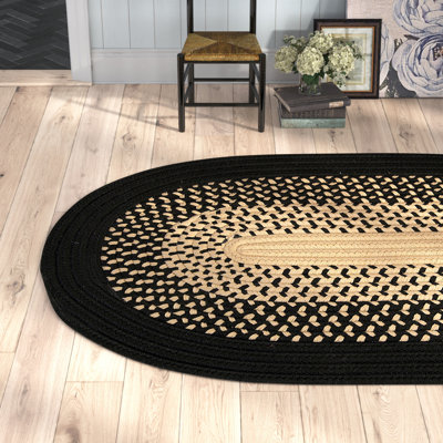 Tapis tressé noir / cubain Calden