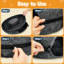 Grand lit pour chat avec grotte et grattoir, 24 po, noir-455344343