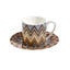 Missoni Tea Cup & Saucer ZIG ZAG Set Of 2 In Luxury Box Jarris 148 Diam. 3.3", H 2.3", Cap. 7.5 Oz, Saucer Diam. 6"-201648392
