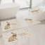 Ensemble de 4 tapis de bain à motif de lapin de Pâques à pois pour lavabo et baignoire