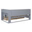 Lit de jour simple en bois gris avec tiroirs de rangement, tablette intégrée et station de charge USB-1417346995-1417346997
