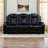 83.4" Breathing Leather Dual Power Living Room Reclining Sofa With Arm Cupholders-617124666