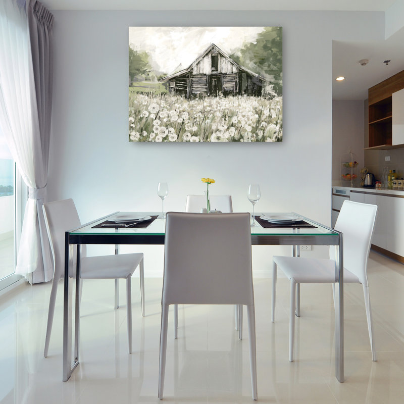 «Dandelion Barn» par Studio Arts, reproduction d'art sur toile, Toile tendue, H 30 po x l 40 po, Sans cadre
