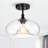 Keaon Glass Semi Flush Mount
