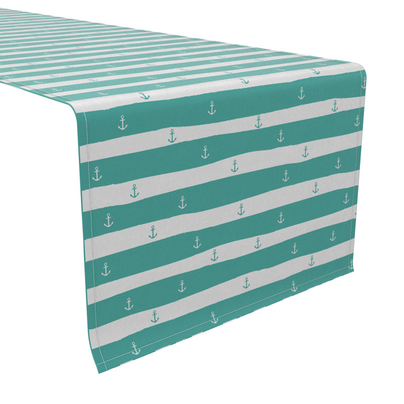 Rectangular Striped Cotton Table Runner
