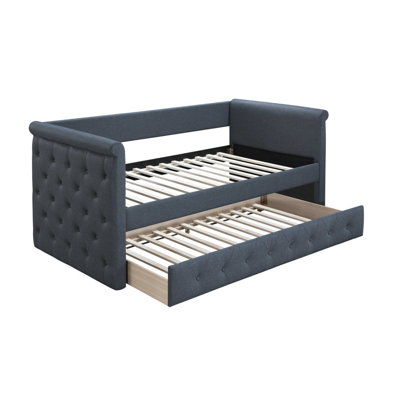 Melvin Upholstered Daybed, Charcoal