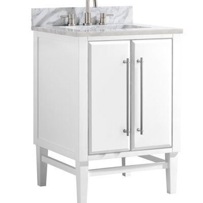 Mason 24" Single Bathroom Vanity with Carrara Marble Top