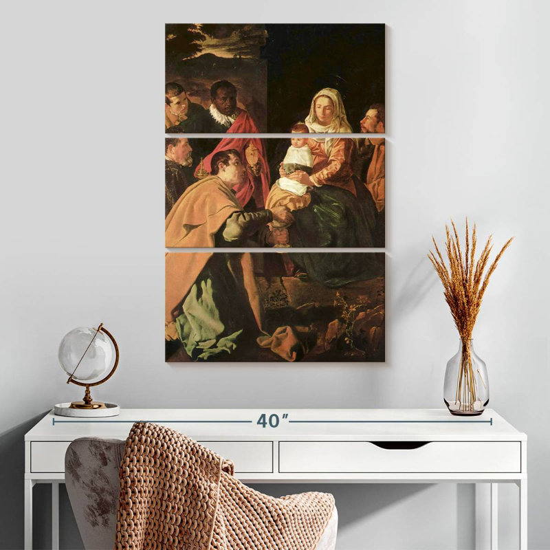 Leisha adoration des mages 1619, H 32 po x l 20 po