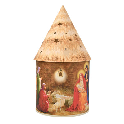 Regal Tidings LED Round House Lantern The Nativity