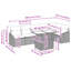 288.5cm Wide Patio Sofa with Cushions
