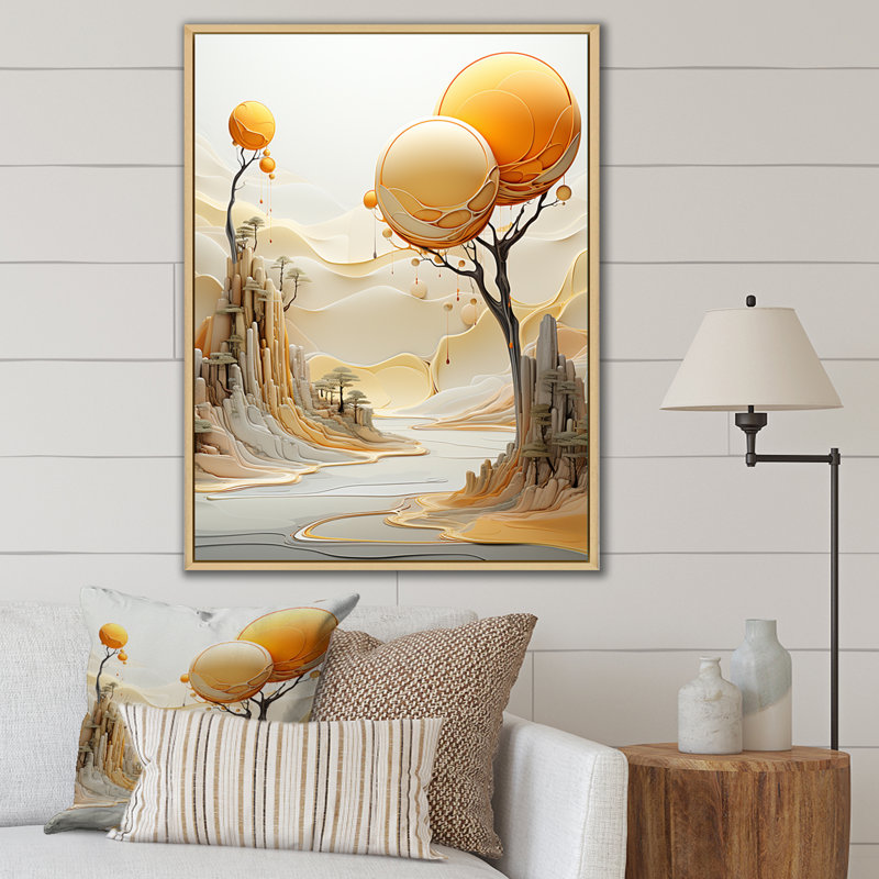 «Silence Of The Tree Full Moon Forest Scene I», reproduction sur toile, H 40 po x l 30 po x P 1,5 po, Cadre naturel flottant