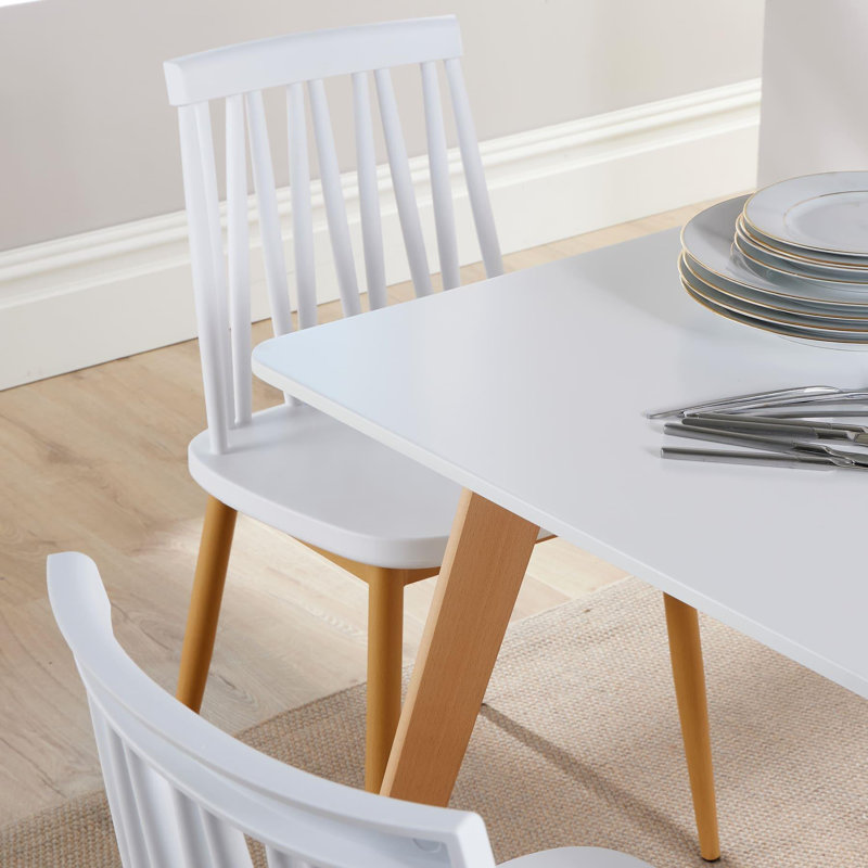 Vannesa 2 - Person Dining Table and Chair Set, White
