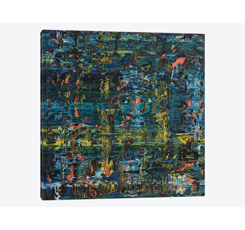 «Poseidon», reproduction sur toile, H 37 po x l 37 po x P 1,5 po, Toile tendue, Pas de tapis