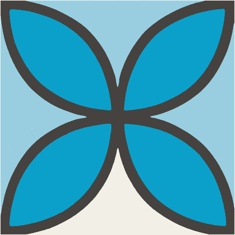 8 in. x 8 in. Limestone Tile, Blue