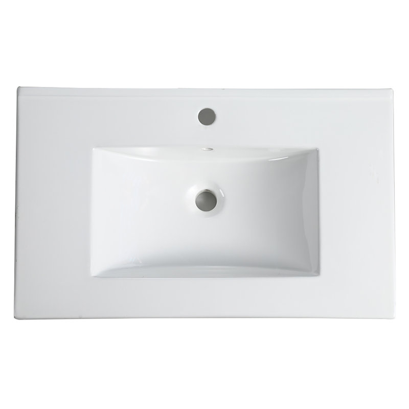 Lavabo de meuble-lavabo en céramique blanc Topcraft