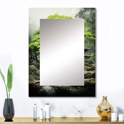 «Bonsai Serenity I» du Japon, art mural unique, miroir mural, impression sur métal