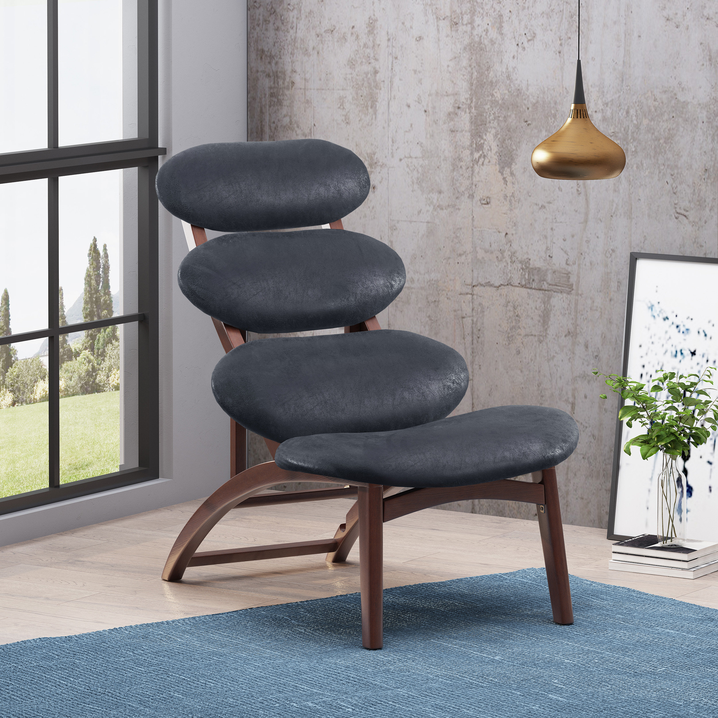 Ellis rolled arm lounge chair hot sale