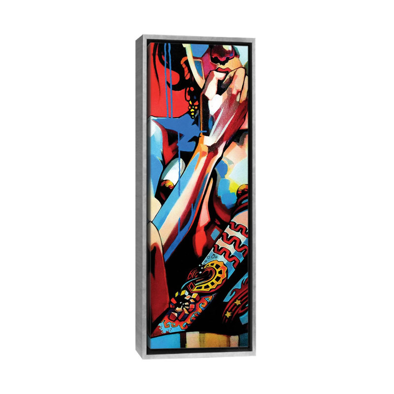 Print, H 72 po x l 24 po x 1,5 po, Toile avec cadre argenté