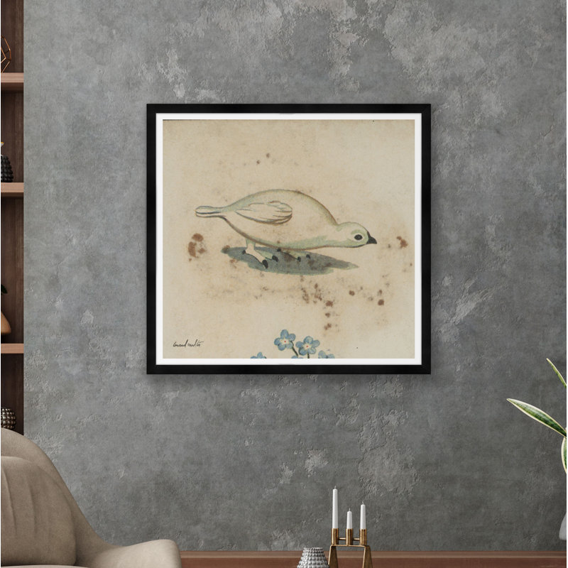 Moulton Collection " White Bird ", Black Framed