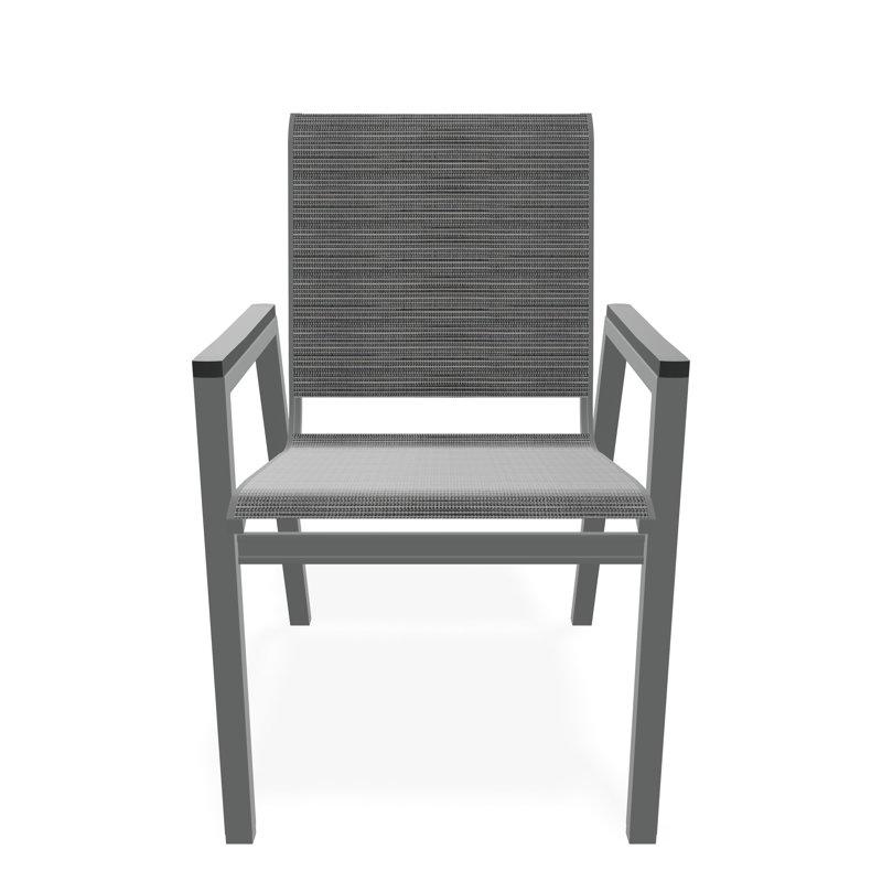 Bazza Outdoor Dining Chair, Destiny Steel, Graphite