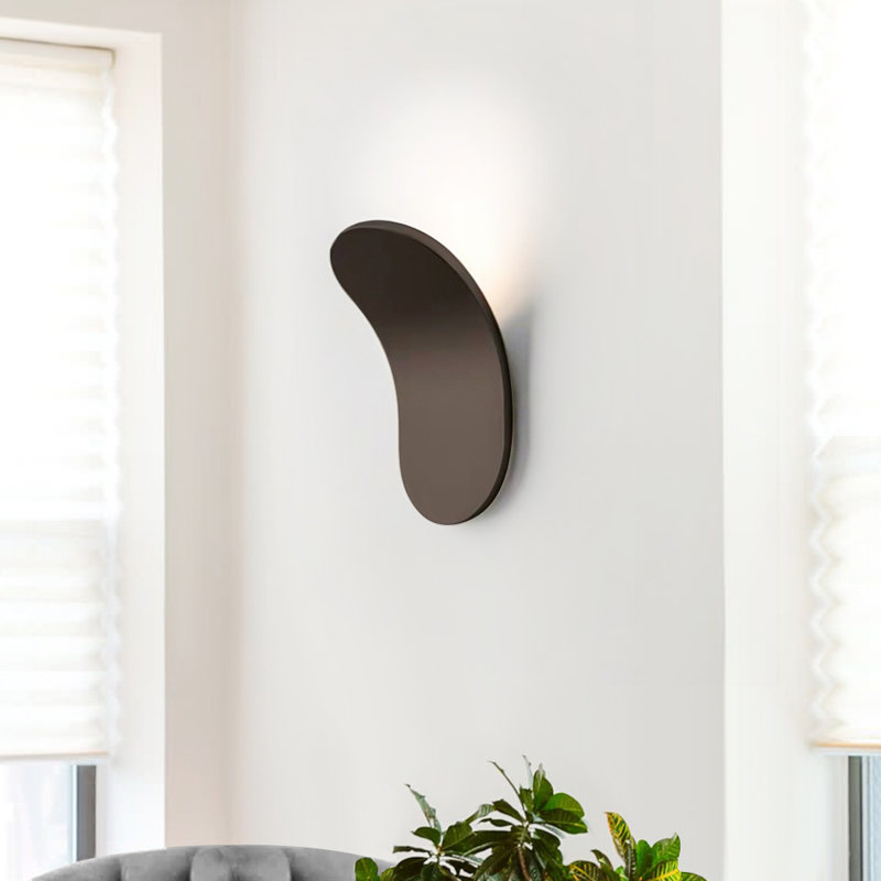 Rintoul LED Flush Mounted Sconce, Black, 6000K