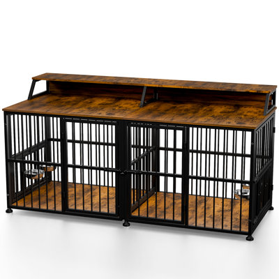 Large Furniture Style Dog Crate With Divider