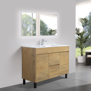 48'' Single Bathroom Vanity with Ceramic Top