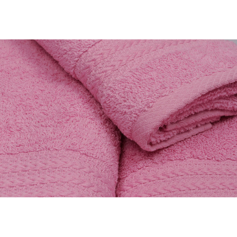 Ensemble de serviettes luxueuses 3 pièces, 100% coton, rose | Comprend une serviette de bain (11,8 x 19,7 po), une serviette à main (19,7 x 35,4 po) et une serviette de bain (27,6 x 55,1 po) | 500 g / m² | Lavable à la machine, livré dans une élégante boîte cadeau, parfait pour la maison et le spa