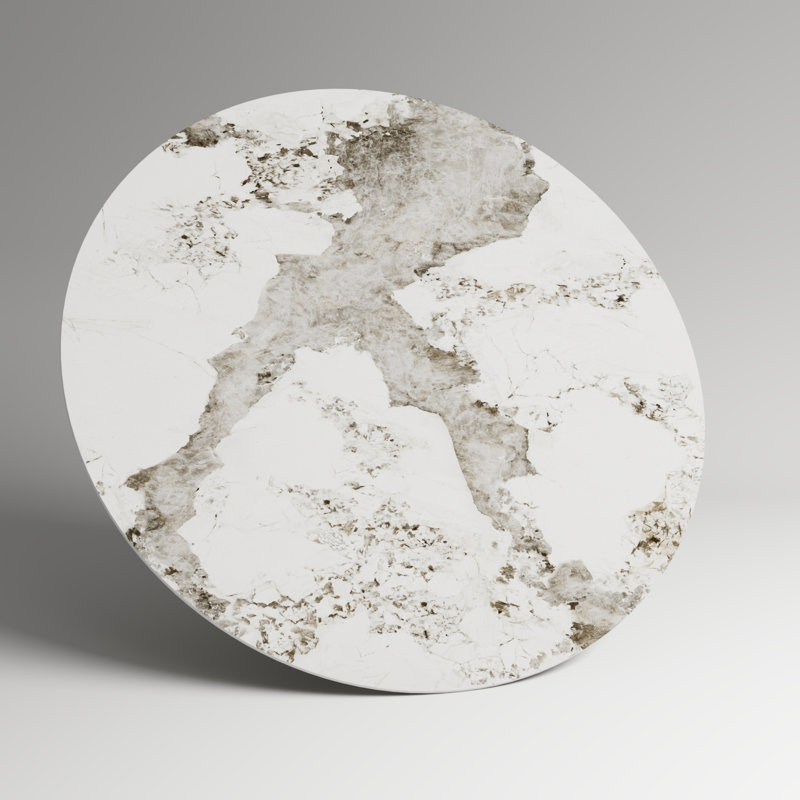 Round Sintered Stone Table Top 32"/35"/39"/42"/43"/47"/53"/59" Indoor/Outdoor · Scratch & Heat Resistant · Fits Any Base, Suitable For DIY Countertop Renovation, Restaurant Table, Coffee Table, Dining Room Table, Patio Table, Party...