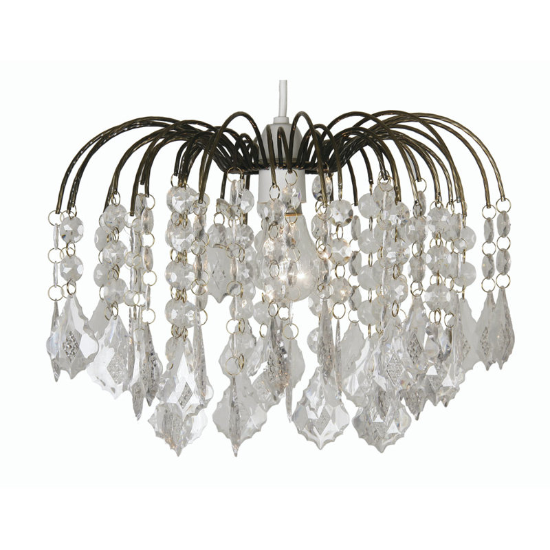 24cm H Plastic Novelty Pendant Shade ( Screw On ), Antique Brass