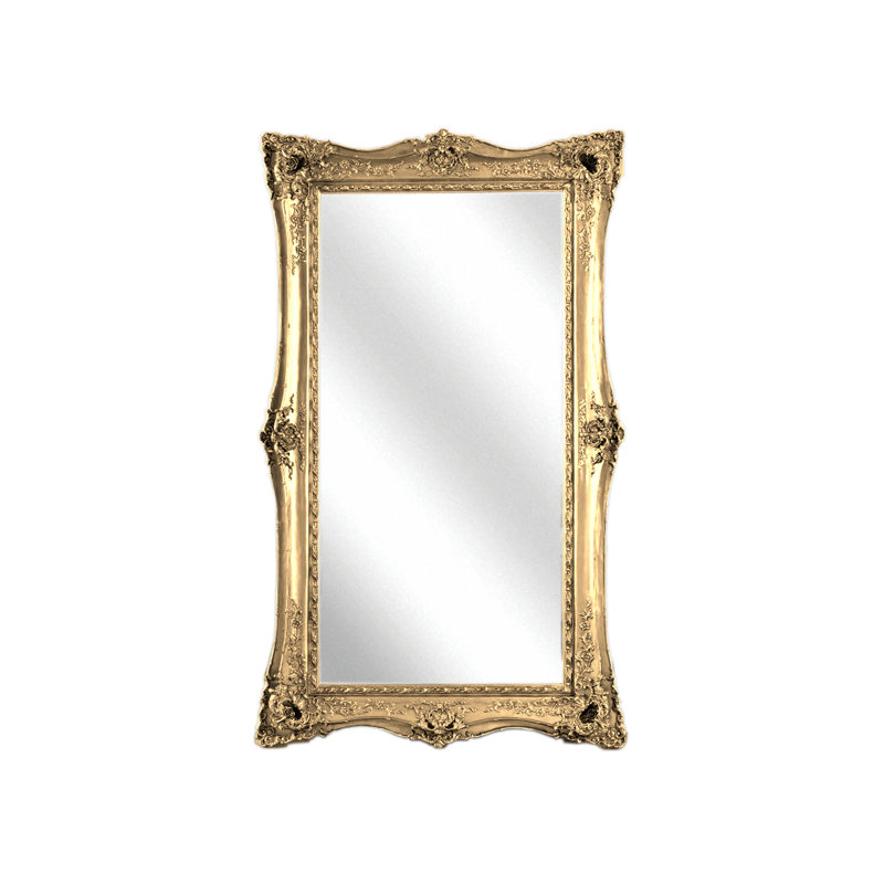 Dayla Solid Wood Mirror, 90" H x 54" W x 4" D, Gold