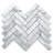 9" x 11" Marble Herringbone Mosaic Wall & Floor Tile