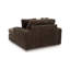 Chaise longue surdimensionnée Addy, 2 coussins, velours côtelé brun chocolat