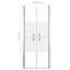 Crannell Folding / Bi-Fold Framed Shower Door with Frosted Glass-1200459943