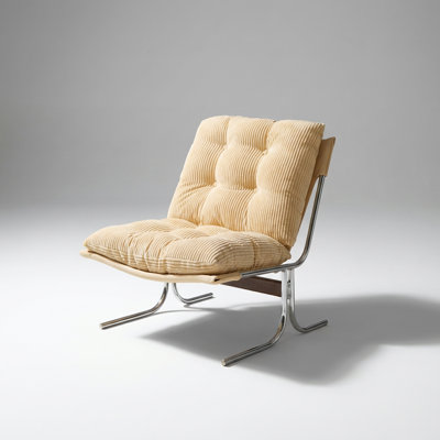 Modern Accent Chair with Metal Frame and Soft Upholstered Cushion for Living Room, Office, Bedroom or Dining Room