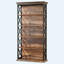 Bibliothèque 70,8 "à 6 niveaux en brun et noir, unité de rangement multi-niveaux