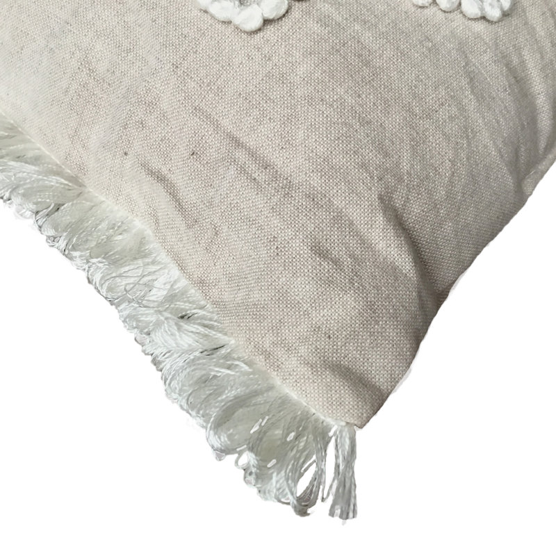 Rectangular Cushion, Grey/White Love